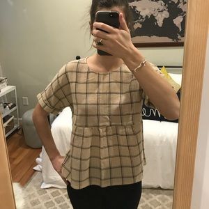 Madewell checkered top